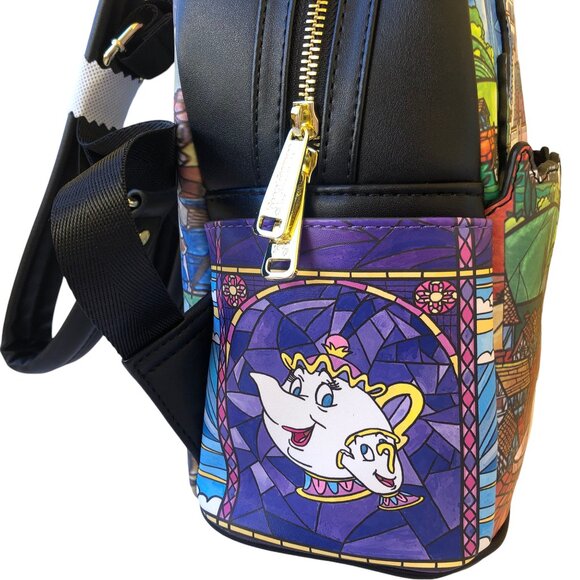 Disney Loungefly Princess Castle Beauty & the Beast BELLE Mini Backpack new - Picture 6 of 16